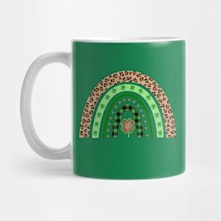 Shamrock Leopard Rainbow St Patrick's Day Mug